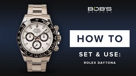 rolex daytona setting instructions|how to use daytona chronograph.